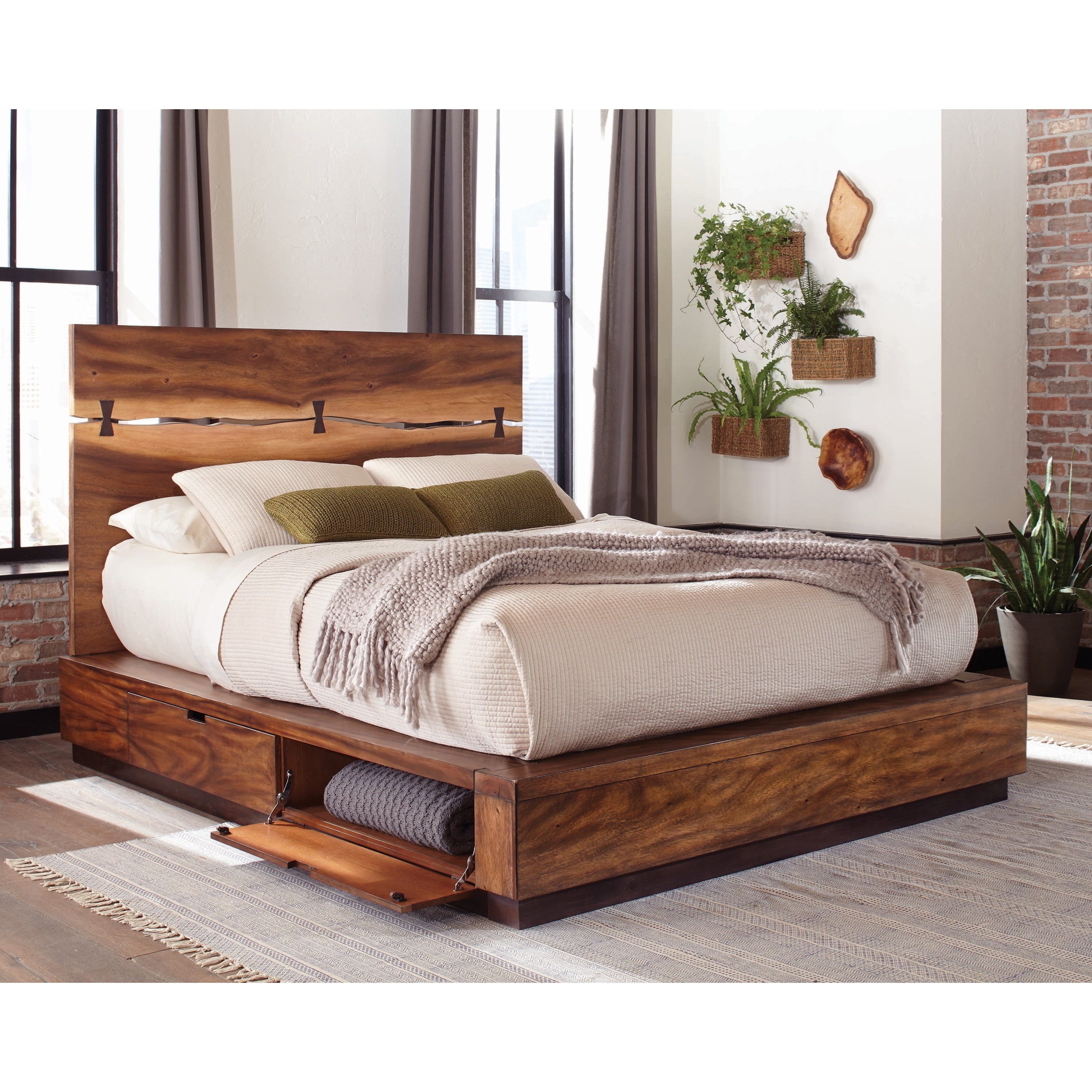 Low rise bed with storage discount
